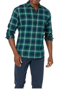 Chemises en flanelle unies, design personnalisé, manches longues pour hommes, motif à carreaux, chemises fantaisie 100% coton pour l'automne et l'hiver - Product Image 4