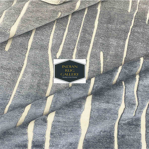 Tapis fait main en mélange de laine et de Tencel, noué à la main, multicolores ombrés, style Dubaï et Kazakhstan, tapis marocain plat à poils longs, vente en gros - Product Image 1