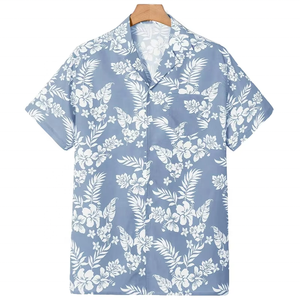 Nouvelles Chemises Hawaïennes Florales d'Été pour Hommes à Manches Courtes, Respirantes, Décontractées, pour les Vacances, Vente en Gros, Personnalisables, 100% Polyester - Product Image 3