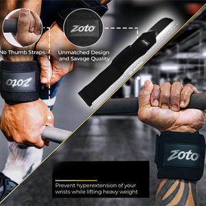 Custom Logo Elastic Weightlifting Wrist Wraps Gym Fitness Support <b>Straps</b> High Quality Powerlifting Bands Wholesale - Product Image 3