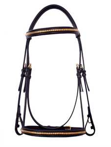 Bridon de cheval en cuir de qualité supérieure, véritable cuir, avec rembourrage doux - Product Image 3