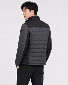 Chaqueta Acolchada con Capucha para Hombre, para Invierno, Cálida, Resistente al Viento, Informal, Rellena de Poliéster, Cierre de Cremallera, Color Sólido, Corte Regular - Product Image 2