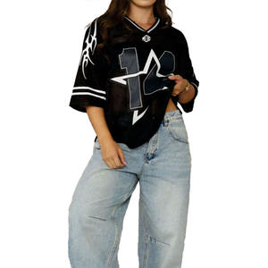 Camiseta de Fútbol Americano Unisex, Personalizada, de Malla, Corte Holgado, Antibacteriana, Impresión por Sublimación, Marca Privada OEM, Hecho en EE. UU. - Product Image 5