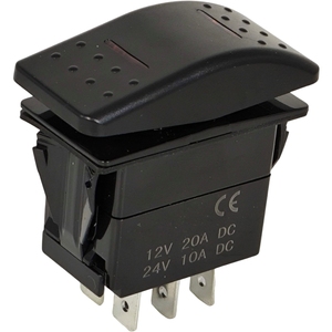 Interruptor Basculante de 7 Pines ON-Off-ON 91473127 Compatible con JLG con Luz Roja Carling - Product Image 1
