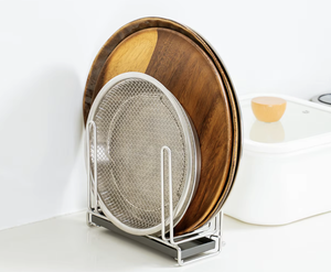 Soporte de pared para tapas de ollas y tablas de cortar de acero inoxidable 304, organizador de alta resistencia con capacidad de 10 kg. - Product Image 4