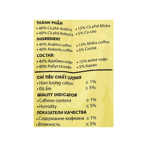 Café tradicional de Vietnam-Número 8-Café de mezcla, Arábica-Robusta-Moka-Cacao, Producto de Vietnam - Product Image 5
