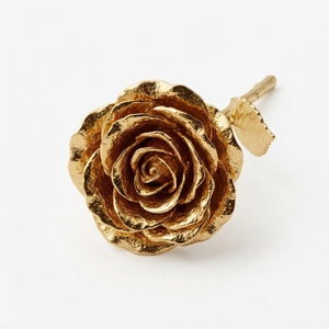 Rosa Preservada en Oro de 24K, Flor Real Bañada en Oro de 24K, Regalo de Flor Dorada Eterna de Lujo para el Día de San Valentín o Aniversario - Product Image 5