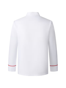 Men and Women Unisex Chef Coat Long Sleeve Chef Jacket Breathable Comfortable Button-Up Closure Kitchen Restaurant Uniform - Product Image 3