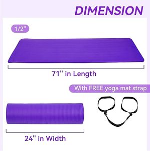 Esterilla de Yoga, Esterillas de Ejercicio de 8 mm de Grosor, Antideslizantes, de Alta Densidad, Ecológicas, para Yoga, Pilates, de ROYAL SPORTS - Product Image 4