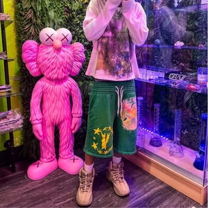 Pantalones Capri Casuales para Hombre, de Felpa de 350 g, con Cordón, Anchos y Holgados, con Logotipo Personalizado, Estilo Hip Hop - Product Image 3