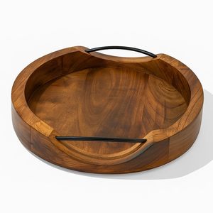 Multi Functional Wooden Tray for Home Organization Serving <b>Snacks</b> Meals from Indian Supplier for Bulk Export - Product Image 1