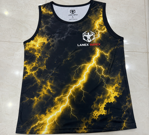 Camiseta Deportiva Personalizada con Estampado 3D de Rayos para Hombre |   Chaleco Deportivo Sublimado para Fisicoculturismo |   Ropa Deportiva sin Mangas para Entrenamiento Físico - Product Image 5