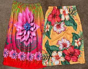Paréo Sarong à Imprimé Floral pour Femme, Tenue de Plage Estivale, Style Traditionnel des Îles d'Asie et du Pacifique, en Polyester, Personnalisable - Product Image 3