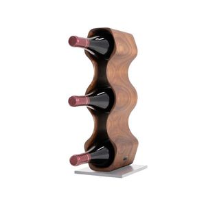 Support à vin en bois durable pour comptoir, avec un design élégant de porte-bouteilles pour la décoration de la maison - Product Image 4