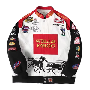 Veste de course brodée en coton 100% personnalisée, OEM ODM, streetwear, veste bomber graphique pour hommes et femmes, vestes de course - Product Image 1