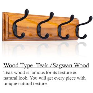 Handmade Wooden <b>Wall</b> Hanger Affordable Price <b>Wall</b> <b>Hook</b> Rack for Clothes <b>Keys</b> Bags and Storage - Product Image 3