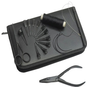 Best Quality Half Gold Hair Extension <b>Pliers</b> <b>Set</b> Professional Stainless Steel Hair Extension Tools Kit Salon Grade Fusion Loop - Product Image 2