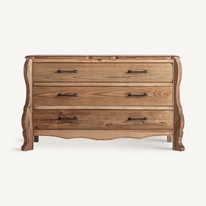 Rustic Solid Wood Dresser <b>Cabinet</b> Vintage Farmhouse Chest of Drawers for Bedroom Hotel and Villa Furniture - Product Image 4