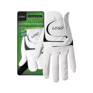Gants de golf sportifs en cuir Cabretta respirant, antidérapants, blancs, avec logo personnalisé, matière douce, ajustement parfait, pour femmes et hommes, vente en gros - Product Image 5