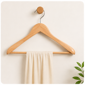 ไม้แขวนเสื้อสูทไม้เนื้อแข็งคุณภาพสูงระดับพรีเมียม พร้อมที่รองไหล่กว้าง รับทำโลโก้ตามสั่ง สำหรับจัดระเบียบเสื้อโค้ทและเสื้อเบลเซอร์ - Product Image 2