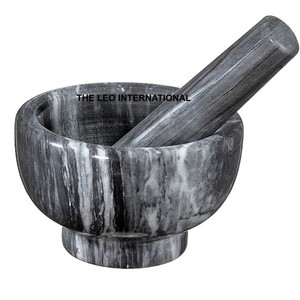 Shiny Finishing Mortar Pestle Supply By India Home Kitchenware Catering Item Decorative Mortar Pestle - Product Image 4
