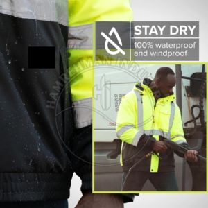 Reflective Waterproof Safety Apparel clothing made from cotton blends offers comfort and durability Silk Fabric Safety jackeets - Product Image 5
