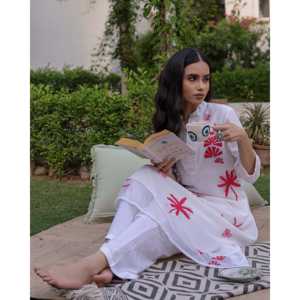 Ensemble Kurta Jazzy White XS - Product Image 5