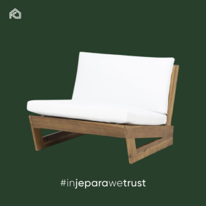 Juego de Sofás Seccionales de Madera de Teca Moderna y Duradera, Directo de Fábrica, con Cojines Impermeables para Jardín y Patio - Hanan - Product Image 4