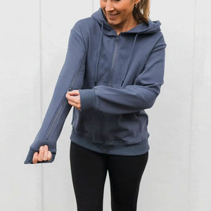 Sweat à capuche color block pour femme, design à empiècements, pull-over, vêtements de mode urbaine professionnelle, nouveau style 2026 - Product Image 4