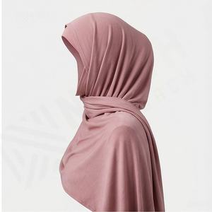 Conjunto de 2 Piezas de Hijab de Chifón de Seda, Color Personalizado, Transpirable, Talla Grande, Bufanda, Chal, Pañuelo para Mujeres Musulmanas - Product Image 3