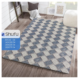 Tapis en polypropylène doux et confortable Shufu, gaufré, avec points en caoutchouc naturel antidérapants, anti-allergique, nettoyage à sec, haute densité - Product Image 3