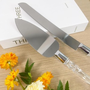 ชุดมีดกระจกสีเงินขัดเงาหรูหราพร้อมหัวแบนไม่เหมือนใครสำหรับรับประทานอาหารภายในบ้านห้องครัวร้านอาหาร - Product Image 4