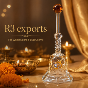 Cloche en verre pour cadeau - Motif géométrique Om - 100% fait main - Décoration de table légère pour la maison - Pour Diwali R3B01 - Product Image 2