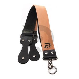 <b>Leather</b> Razor Strop Cowhide Straight Razor Strop Dual Sided Canvas Barber Sharpening Strap for Razors Knives <b>Tools</b> - Product Image 6