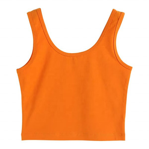 Camiseta sin Mangas Básica para Mujer, 95% Algodón, 5% Elastano, Top Deportivo Personalizado para Uso Diario - Product Image 4