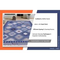 Tapis de grande surface de style actuel, tapis de pique-nique brodés personnalisés de haute qualité, tapis imprimés 100 % coton recyclé, vente en gros
