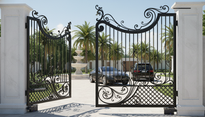 Puerta de Entrada Principal de Hierro Forjado de Lujo Personalizada, Resistente, Ornamental, con Recubrimiento en Polvo Antióxido - Product Image 5