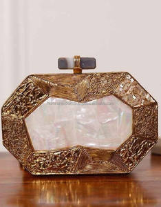 Pochette en nacre ornée Collection de mariée indienne Pochettes - Product Image 1