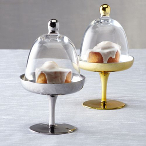 Magnifiques supports à gâteaux en métal avec couvercle en verre, présentoir à desserts rond de haute qualité, accessoires pour gâteaux d'anniversaire à domicile - Product Image 5