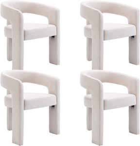 Juego <span class=keywords><strong>de</strong></span> sillas <span class=keywords><strong>de</strong></span> comedor <span class=keywords><strong>de</strong></span> lino modernas, <span class=keywords><strong>sillones</strong></span> <span class=keywords><strong>de</strong></span> acento ensamblados, patas <span class=keywords><strong>de</strong></span> madera, silla tapizada <span class=keywords><strong>de</strong></span> marfil, sala <span class=keywords><strong>de</strong></span> estar - Product Image 4