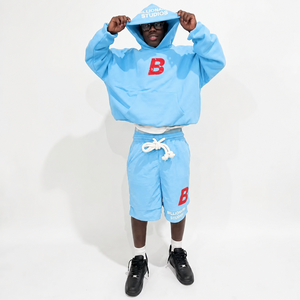 Men's Hoodie short sets 100% Cotton French terry Plus Size Oversized Blank <b>Plain</b> Embroidery Men Hoodies Short Sets - Product Image 5