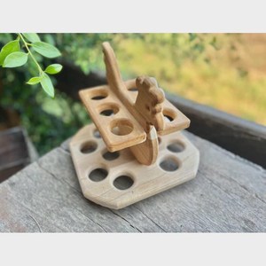 Lavie Creations Wooden <b>Egg</b> Rack-<b>Eco</b>-Friendly Dishwasher & Freezer Safe Manual <b>Egg</b> Stirring - Product Image 3