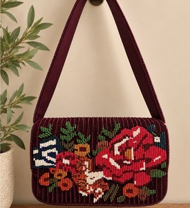 Bolso de Hombro con Solapa Bordado a Mano con Cuentas Decorativas Verde Azulado para Mujer, Ideal para Fiestas Nocturnas, Venta al por Mayor - Product Image 4