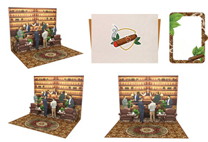 Tarjeta Pop-Up 3D de Lujo con Diseño de Tienda de Cigarros, Modelo Decorativo de Papel, Tarjeta de Felicitación con Barnizado UV e Impresión Digital - Product Image 5