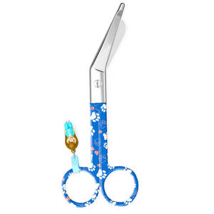 Tijeras Quirúrgicas de Acero Inoxidable con Punta Redondeada, Certificadas por MOL, con Diseño de Perros Azules, para Enfermería Manual - Product Image 5
