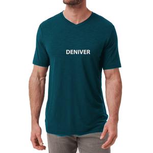 T-shirts décontractés pour hommes 100% coton T-shirts solides de qualité supérieure col rond col côtelé léger extensible à manches courtes - Product Image 5