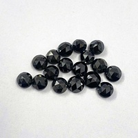 Diamant noir naturel de qualité AAA à facettes rondes taille rose pierres précieuses calibrées en vrac du fabricant fournisseur au coût d'usine