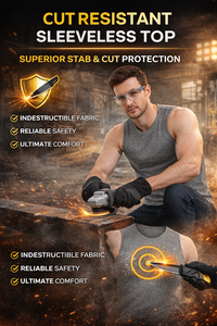 Débardeur anti-coupure en fibre HPPE, léger, respirant, résistant aux piqûres, vêtement de protection, personnalisable OEM - Product Image 6