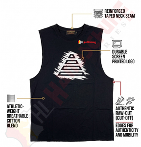 เสื้อกล้ามออกกำลังกายผู้ชายแบบแห้งเร็ว ระบายอากาศได้ดี ผ้ายืด/ผ้าฝ้าย คอกลม แขนกุด เสื้อกีฬา สำหรับเพาะกาย ฟิตเนส และการฝึกซ้อม - Product Image 6