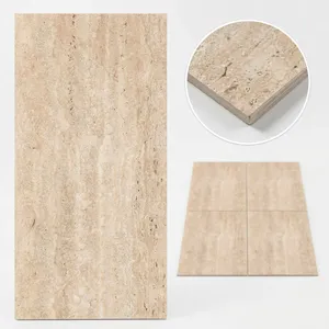 Carreaux de porcelaine haut de gamme PEPAL TRAVERTINE GOLD 600x120, finition mate rustique, antidérapants, adhésifs, pour hôtel, hall et villa - Product Image 4